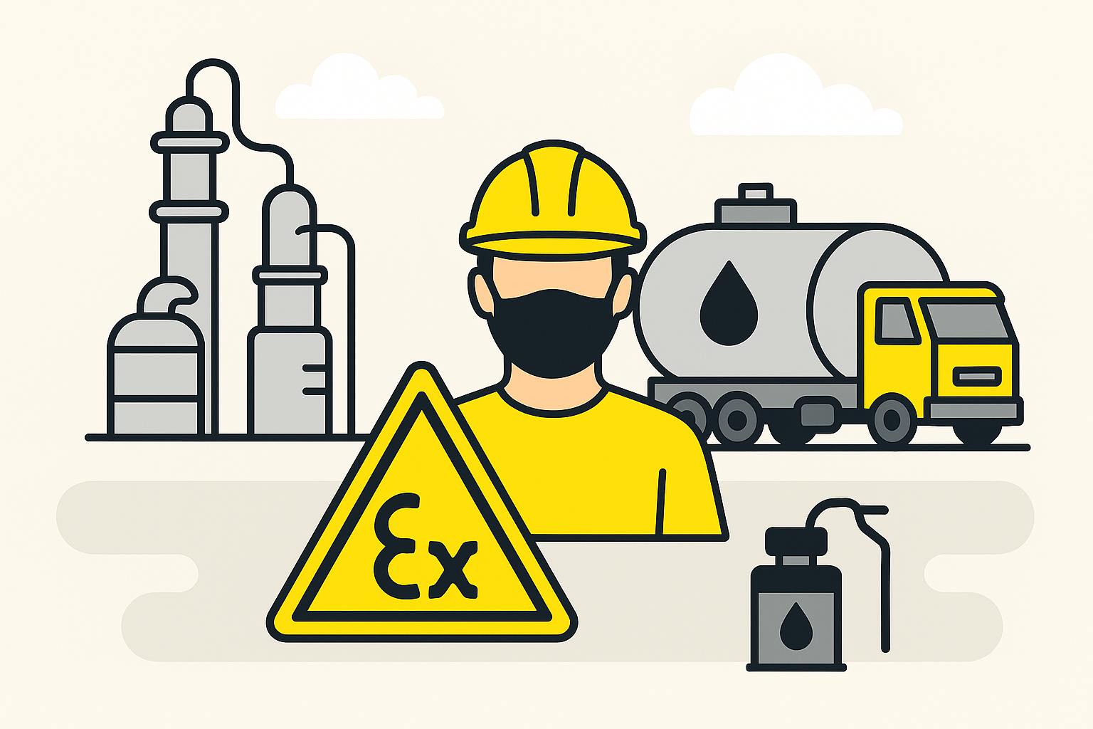 ATEX-Richtlinien zur Kennzeichnung explosionskritischer Bereiche und Arbeitsmittel